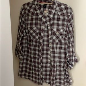 Plaid button up shirt